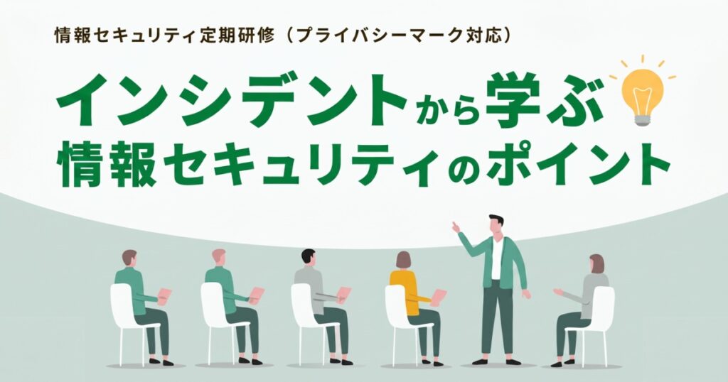 教材「情報セキュリティ定期研修 -インシデントから学ぶ情報セキュリティのポイント-（プライバシーマーク対応）」のサンプルを追加しました